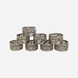Silver Plated Napkin Rings Set of 8